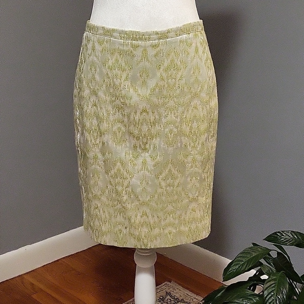 Ann Taylor Vintage Light Green Shimmery Pencil Skirt - Size 2